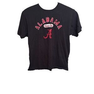 E5 Alabama Crimson Tide Men 2X Black NCAA College Football Graphic T-Shirt